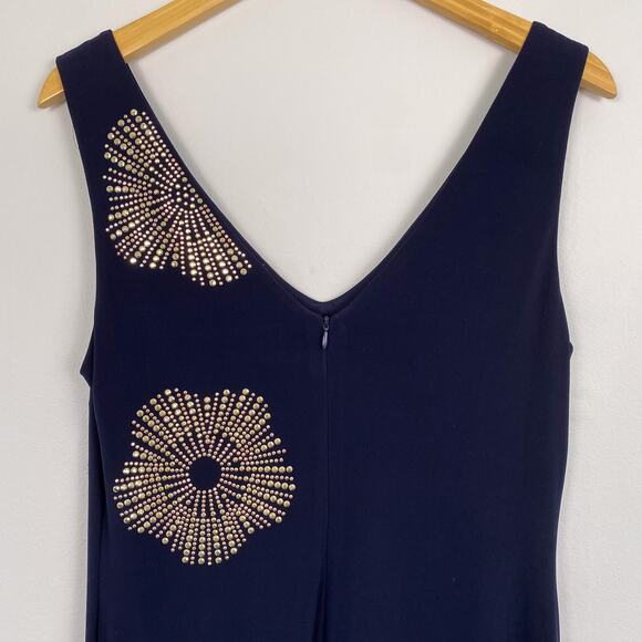 Joseph Ribkoff Studded Dress in Midnight Blue 10 - Picture 8 of 8